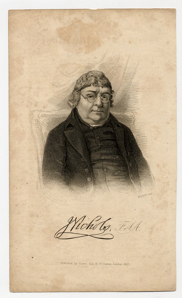 Item #281654 Engraved portrait of J. Nichols, F.S.A. John NICHOLS.