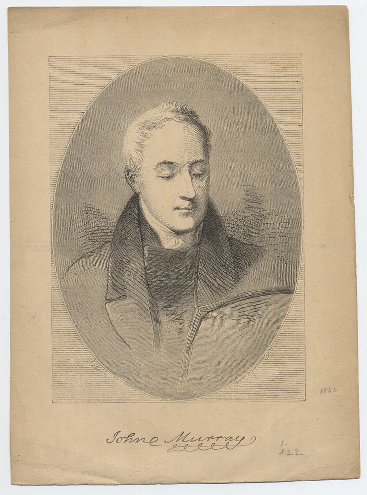 Item #281655 Engraved portrait of John Murray. John MURRAY.