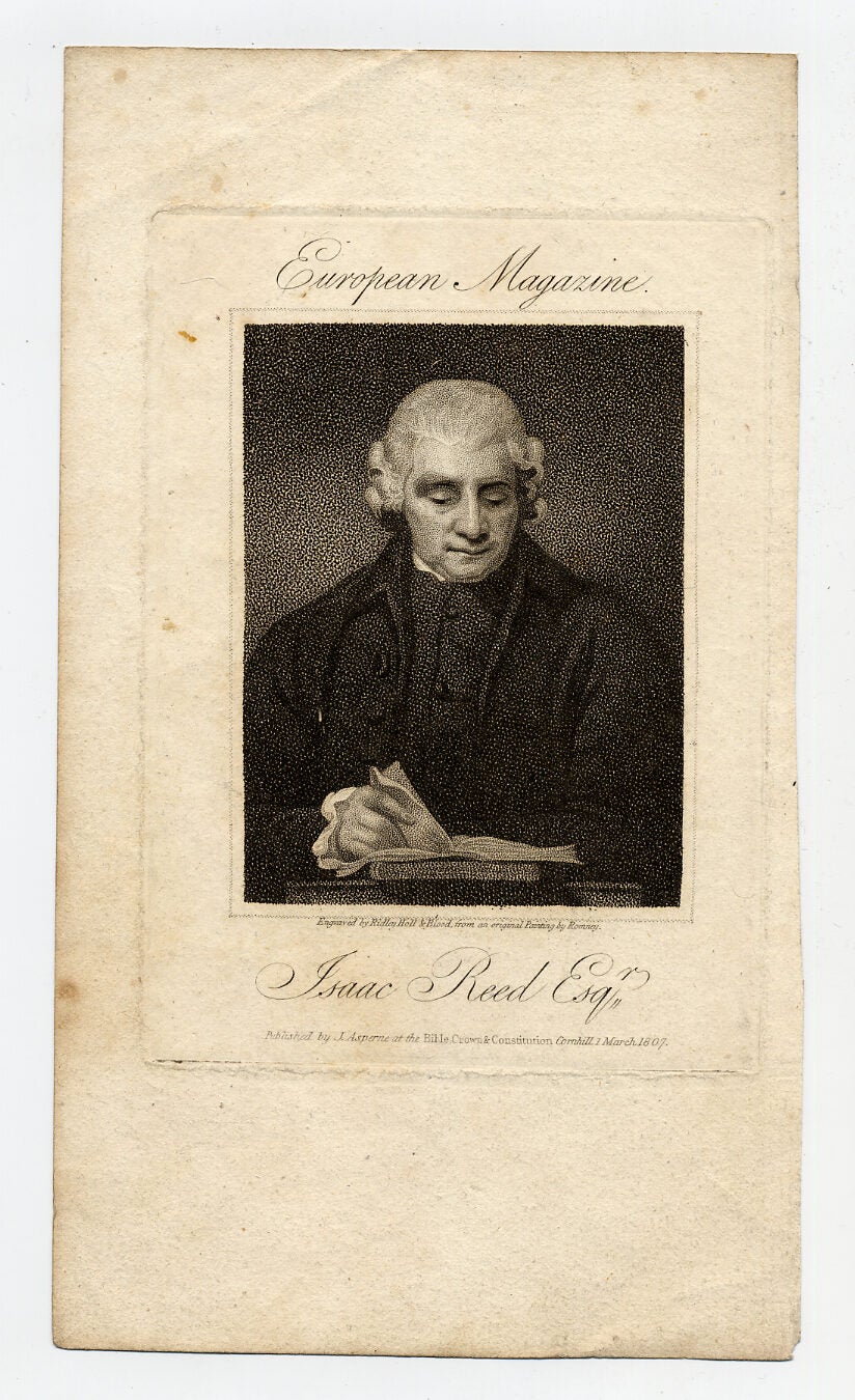 Engraved portrait of Isaac Reed Esq | Isaac REED