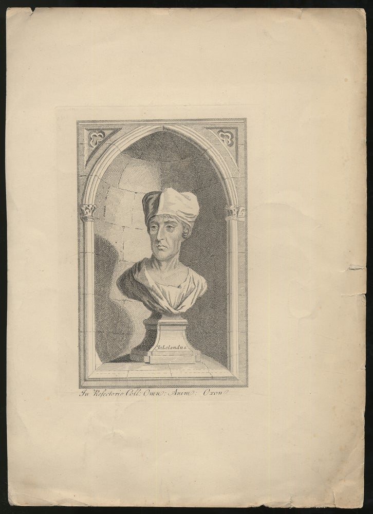 Item #281716 Engraved portrait of John Leland: In Reflectorio Coll: Omne: Amine: Oxone. John LELAND.