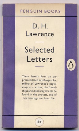 Item #282510 Selected Letters. D. H. LAWRENCE