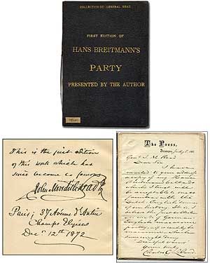 Item #283274 Hans Breitmann's Party. With Other Ballads. Charles G. LELAND.