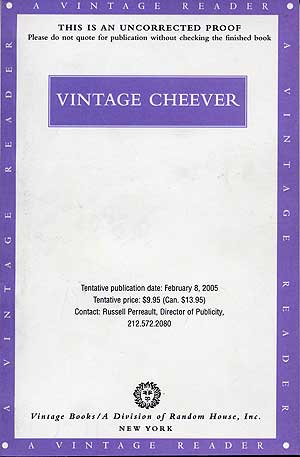 Item #283656 Vintage Cheever. John CHEEVER.