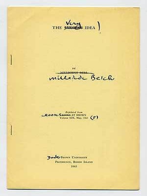 The Jargon Idea. Millicent BELL.