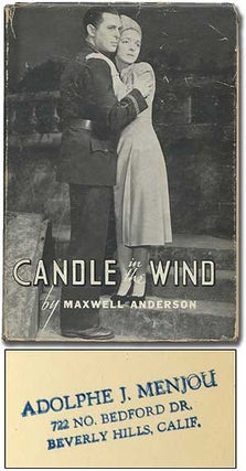 Item #285236 Candle in the Wind. Maxwell ANDERSON