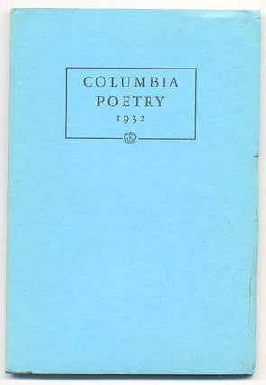 Item #286297 Columbia Poetry 1932