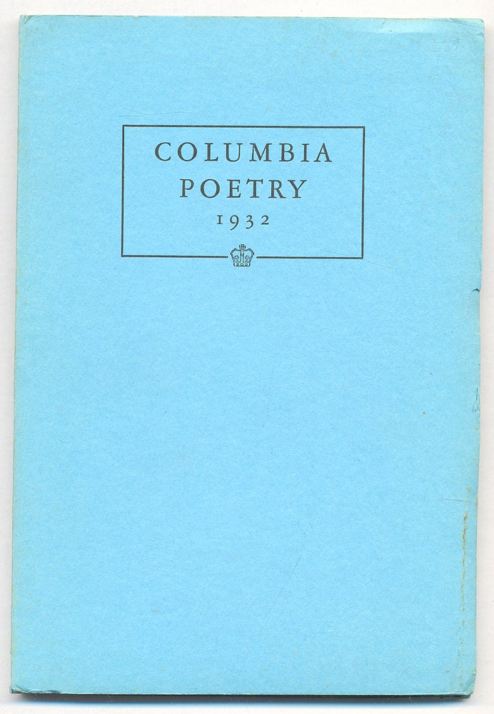 Item #286297 Columbia Poetry 1932