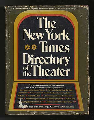Item #288352 THE NEW YORK TIMES DIRECTORY OF THE THEATRE