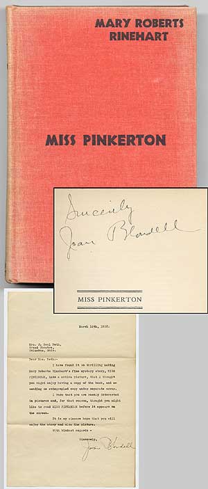 Item #28858 Miss Pinkerton. Mary Roberts RINEHART.