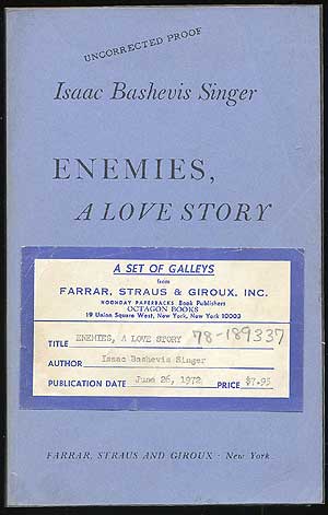 Item #28907 Enemies, A Love Story. Isaac Bashevis SINGER.