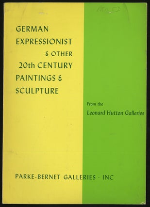 Item #289660 GERMAN EXPRESSIONIST & OTHER 20TH CENTURY PAINTINGS & SCULPTURE