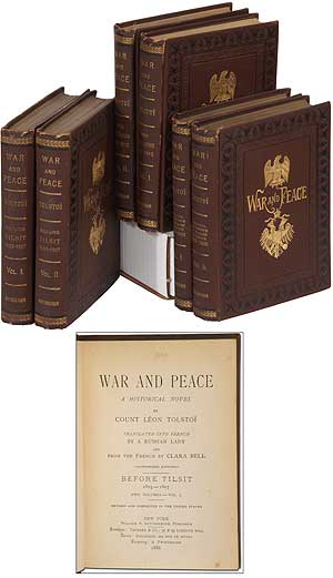 Item #291775 War and Peace. Leo TOLSTOY.