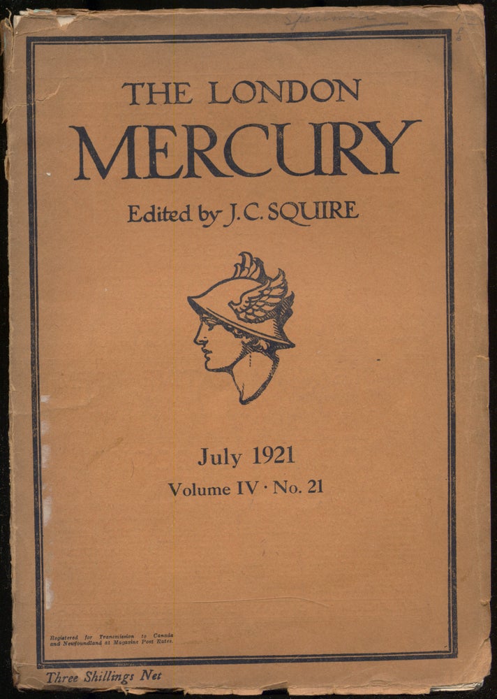 Item #292917 The London Mercury Volume IV, No. 21. J. C. SQUIRE.