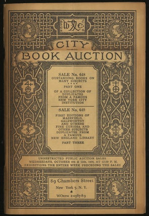 Item #293127 City Book Auction Sale No. 648 and 649