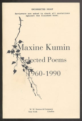 Item #293437 Selected Poems 1960-1990. Maxine KUMIN