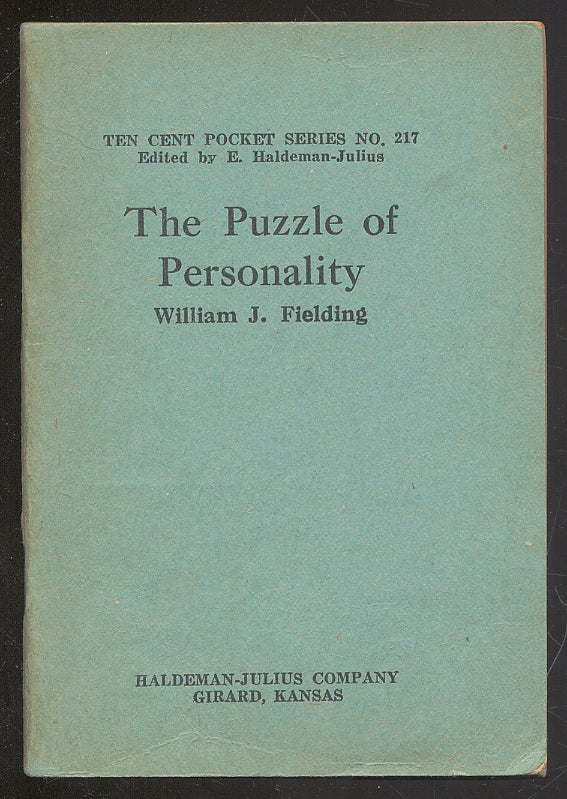 Item #297084 The Puzzle of Personality. William J. FIELDING.