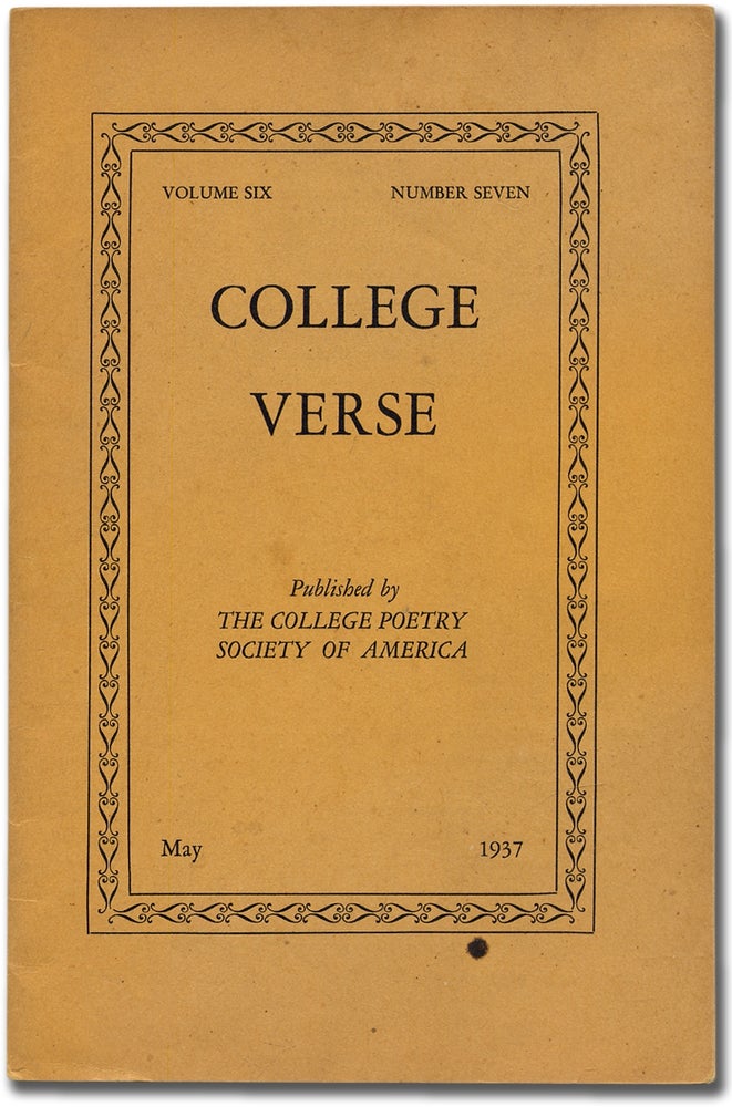 Item #297781 College Verse. Volume Six, Number Seven. Tennessee WILLIAMS.