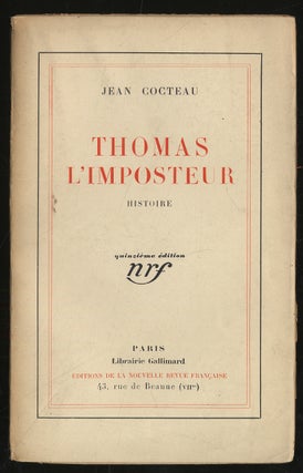Item #298957 Thomas L'Imposteur. Jean COCTEAU