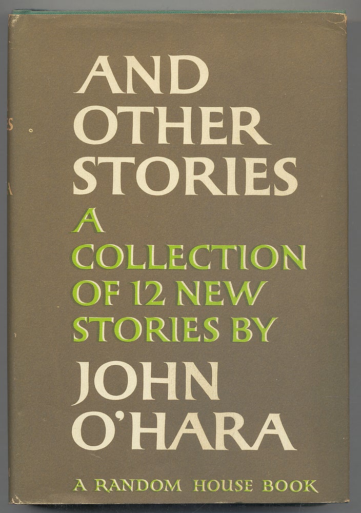 Item #299529 And Other Stories. John O'HARA.