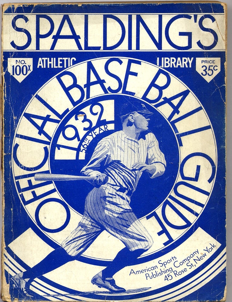 Item #300615 Spalding's Official Base Ball Guide 1932. John B. FOSTER.