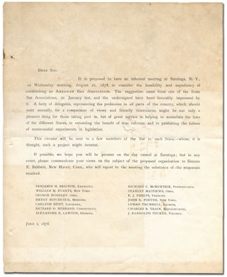 Item #302086 [Circular Broadside]: Dear Sir: It is proposed to have an informal meeting at...