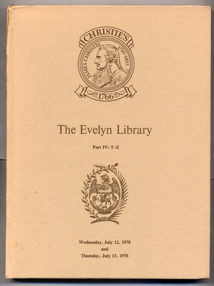 Item #304544 The Evelyn Library Part IV: T-Z