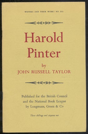 Item #305371 Harold Pinter. John Russell TAYLOR