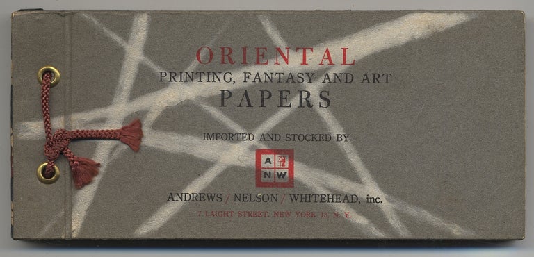 Item #305542 [Cover title]: Oriental Printing, Fantasy and Art Papers Imported and Stocked by Andrews/Nelson/Whitehead, Inc.