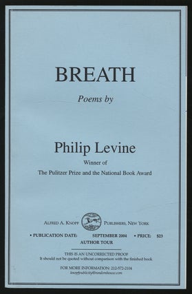 Item #306592 Breath. Philip LEVINE