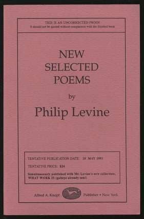 Item #306596 New Selected Poems. Philip LEVINE