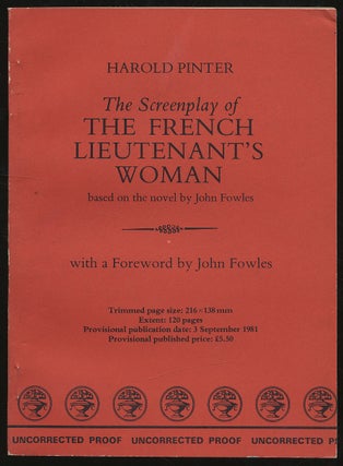 Item #306913 The Screenplay of The French Lieutenant's Woman. Harold PINTER