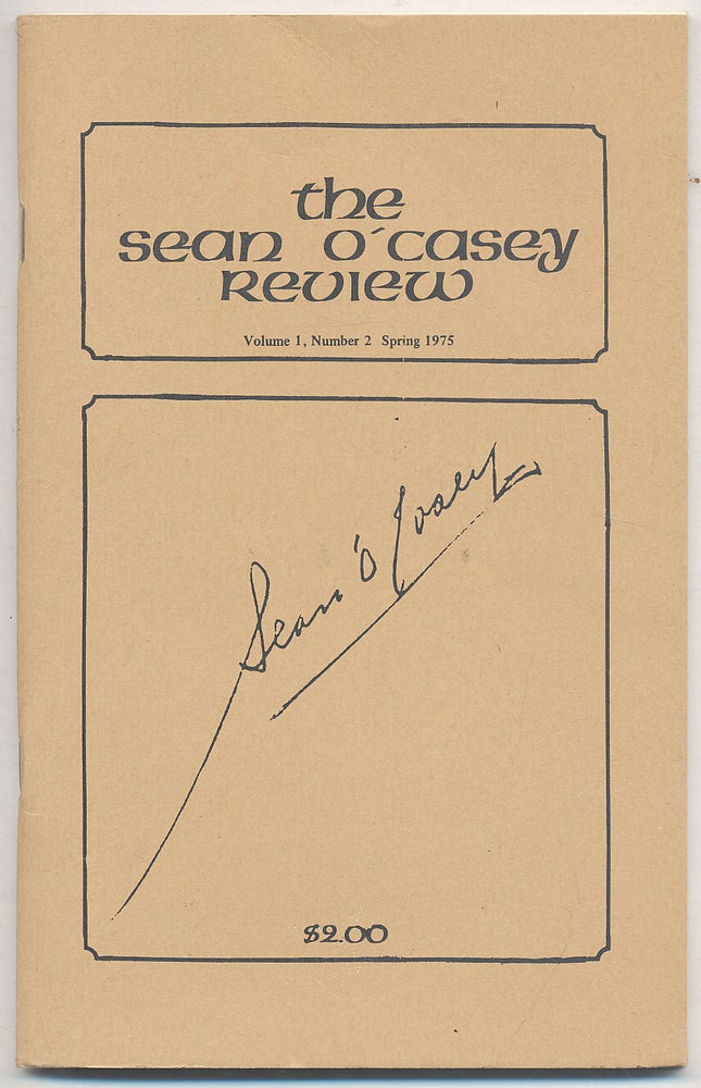 Item #307032 The Sean O'Casey Review: Volume 1, Number 2, Spring 1975. Robert G. LOWERY.