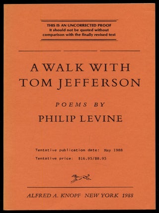 A Walk with Tom Jefferson. Philip LEVINE.