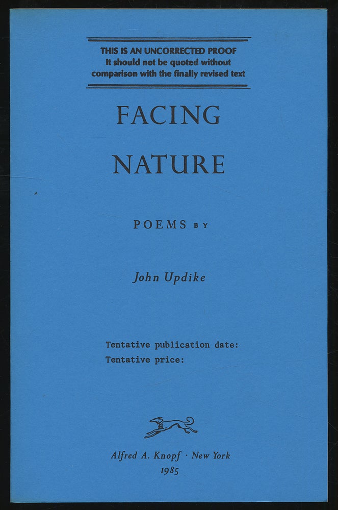 Item #307198 Facing Nature. John UPDIKE.