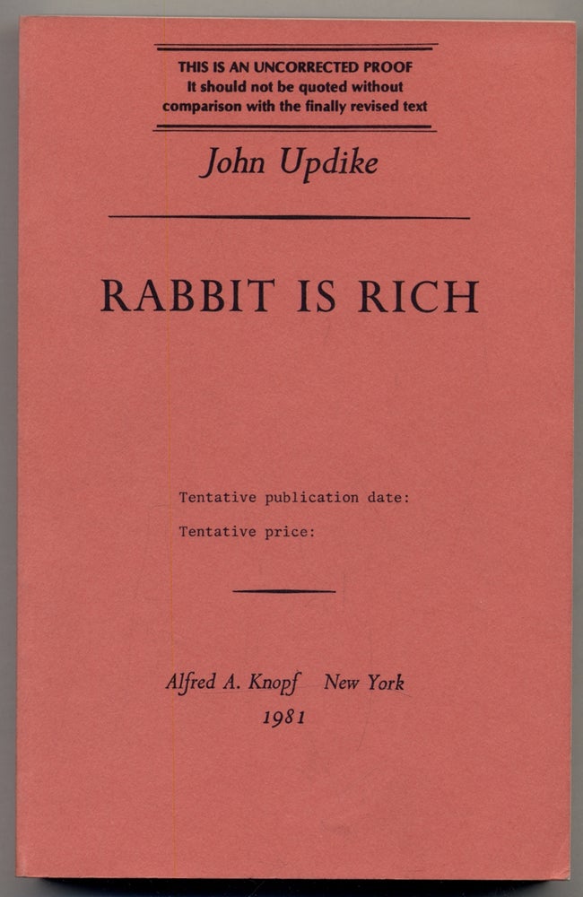 Item #307320 Rabbit Is Rich. John UPDIKE.
