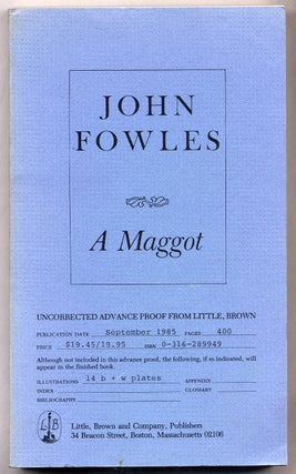 Item #307321 A Maggot. John FOWLES