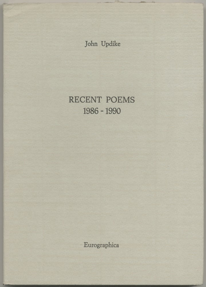 Item #307348 Recent Poems 1986-1990. John UPDIKE.