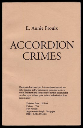 Item #307364 Accordion Crimes. E. Annie PROULX