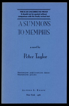 Item #307371 A Summons to Memphis. Peter TAYLOR