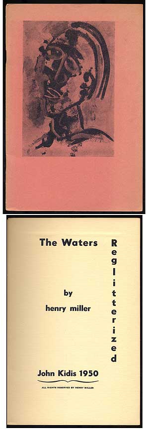 Item #307554 The Waters Reglitterized. Henry MILLER.