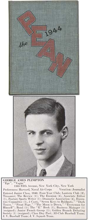 Item #307769 [High School Yearbook]: The Pean 1944. George PLIMPTON, etc., John Knowles.