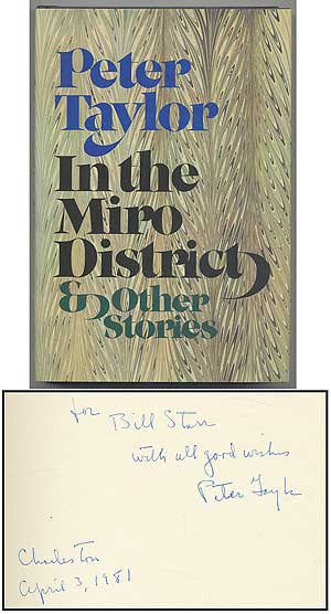 Item #307838 In the Miro District & Other Stories. Peter TAYLOR.
