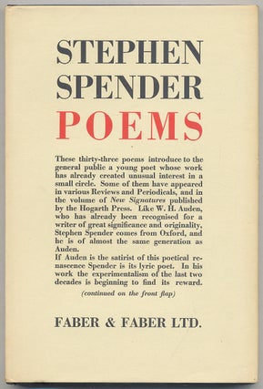 Item #308837 Poems. Stephen SPENDER