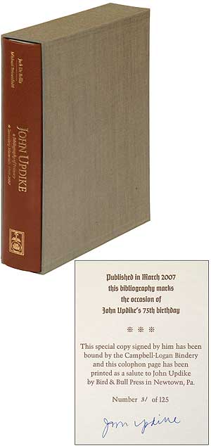 Item #309467 John Updike: A Bibliography of Primary and Secondary Materials. John UPDIKE, Jack De BELLIS, Michael Broomfield.