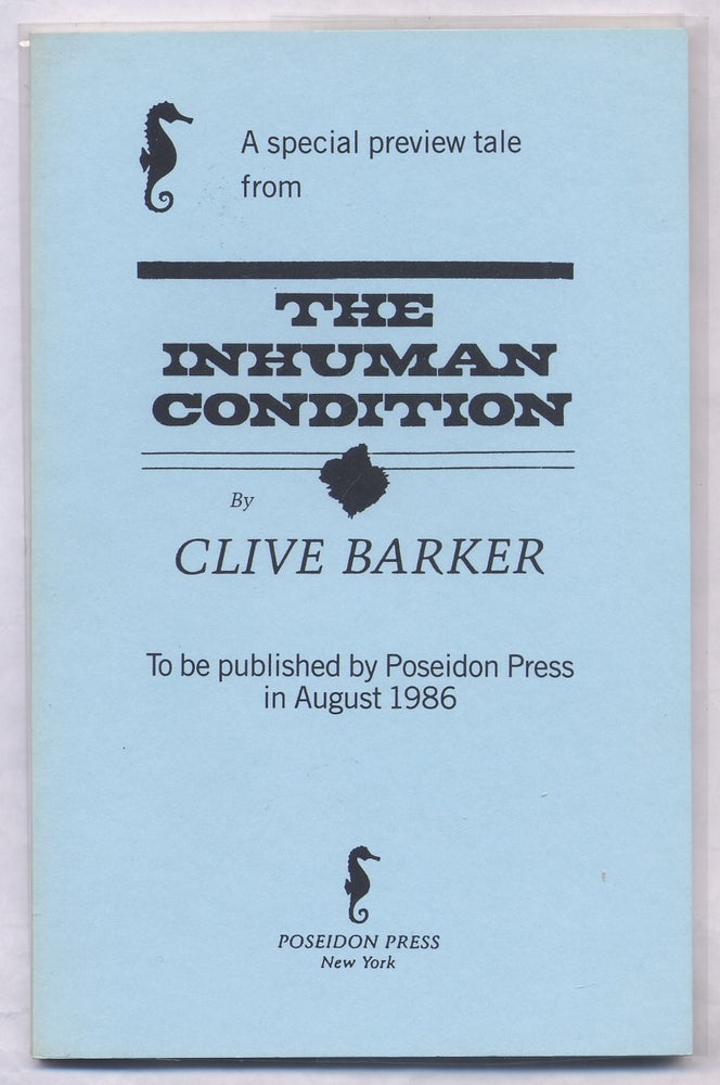 Item #309711 The Inhuman Condition. Clive BARKER.