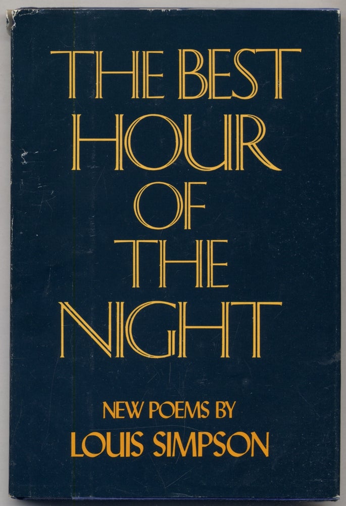 Item #310878 The Best Hour of the Night. Poems. Louis SIMPSON.