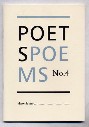 Item #311048 Poet's Poems No. 4 Alan Halsey