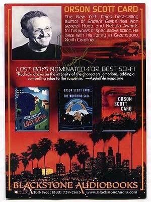 Item #311663 Blackstone Audiobooks Flyer. Orson Scott CARD