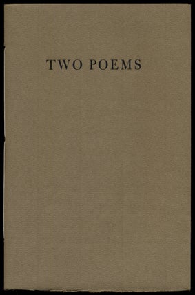 Item #311827 Two Poems: Wildflowers, Infirmities. Richard HOWARD