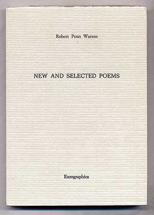 Item #312543 New and Selected Poems 1960-1985. Robert Penn WARREN